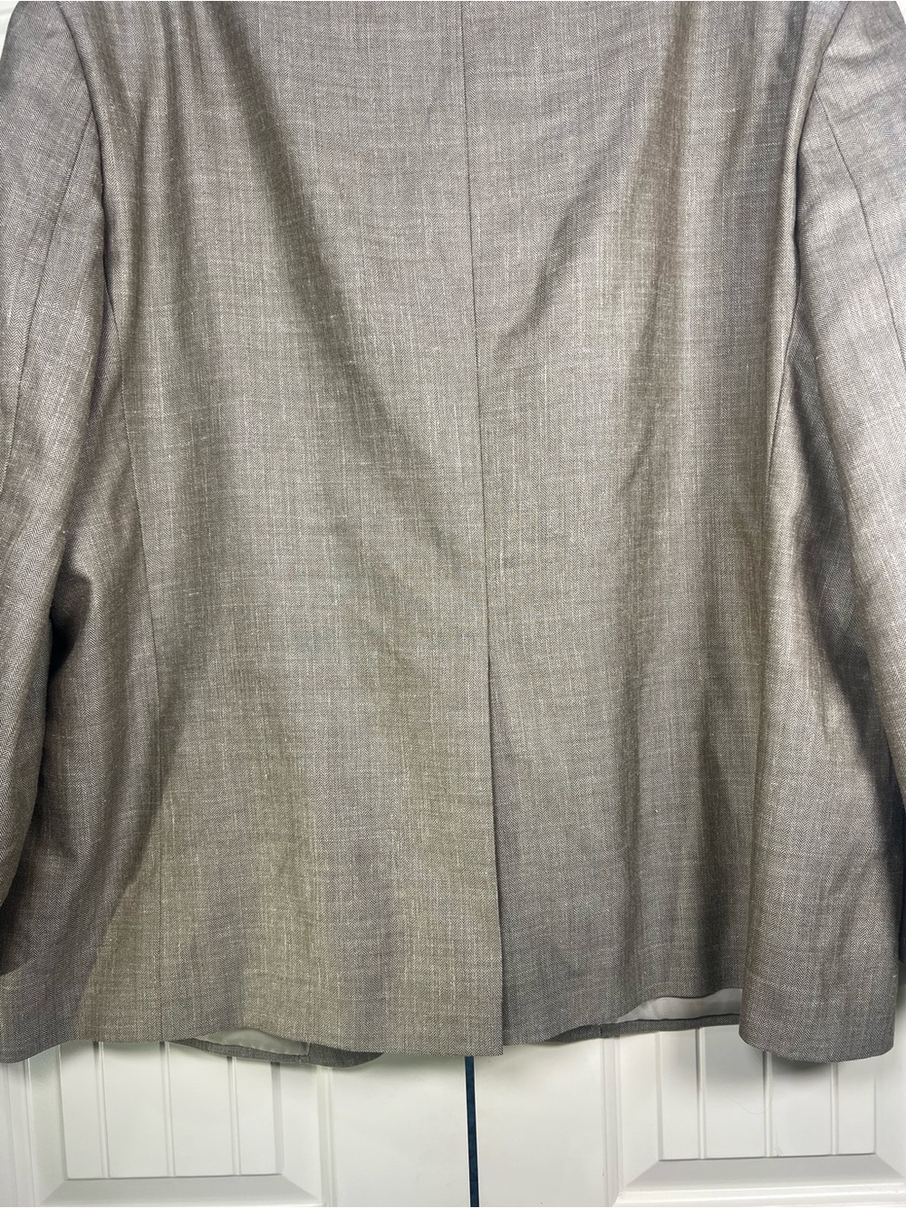 Ralph Lauren Dillard's Wool Silk Linen Blazer Sport Coat Tan Gray Mens 54R EUC - Picture 11 of 16